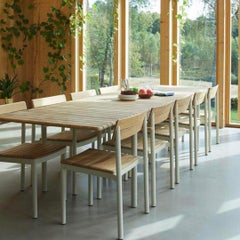 Outdoor 'Pelagus' Chair in Teak and Ivory Aluminum for Skagerak