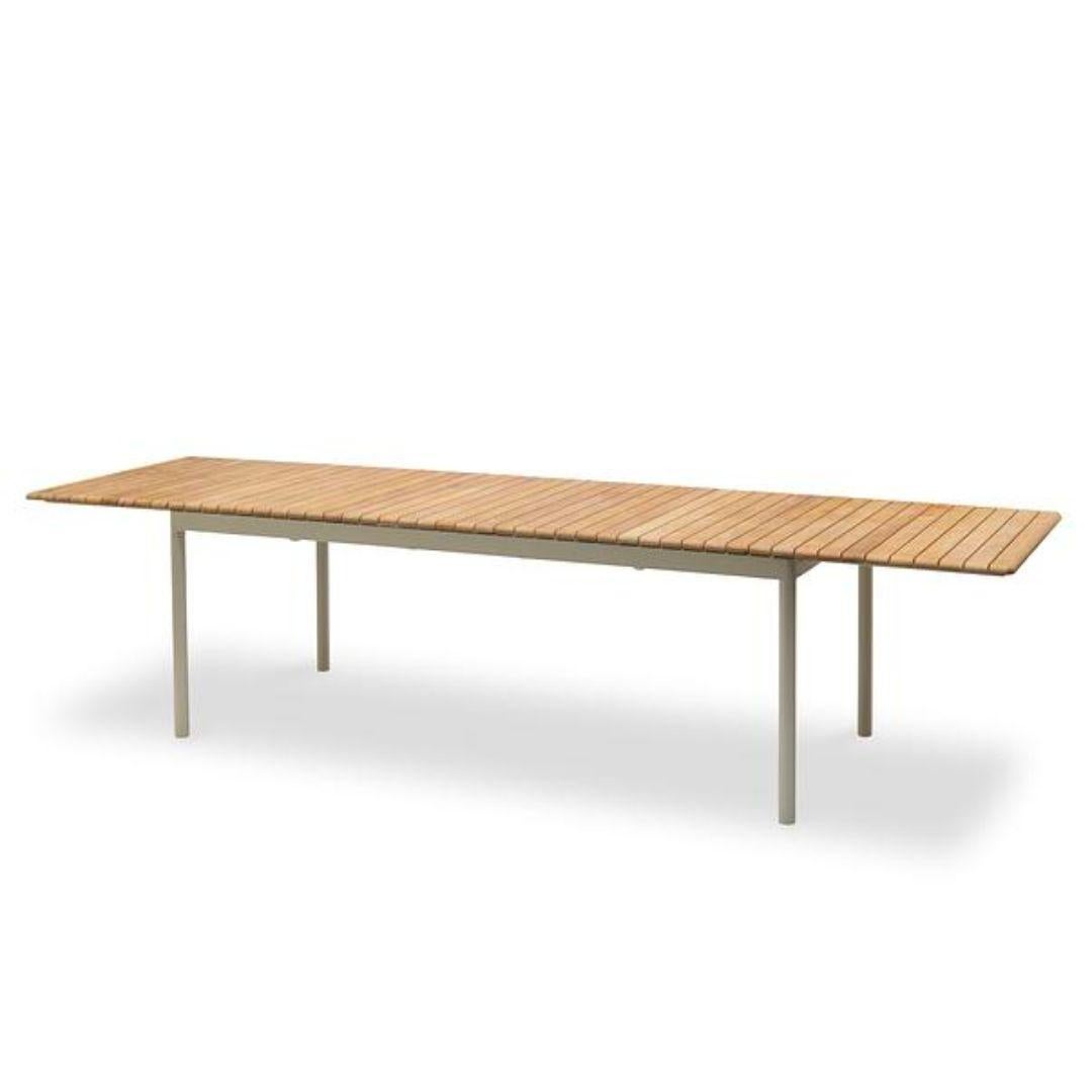Outdoor 'Pelagus' Dining Table in Teak and Ivory Aluminum for Skagerak For Sale 5