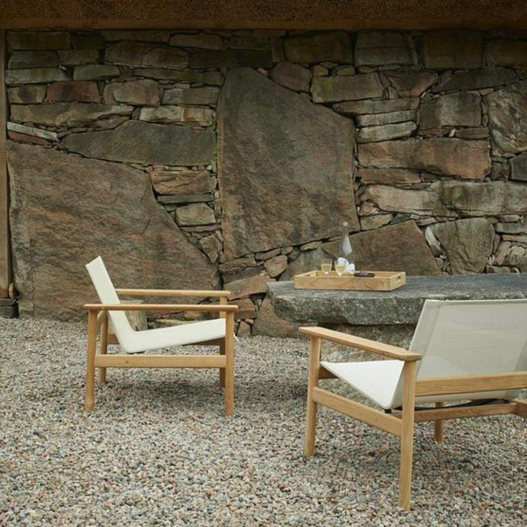 Loungesessel „Pelagus“ für den Außenbereich aus Teakholz und Stoff für Skagerak (Dänisch) im Angebot