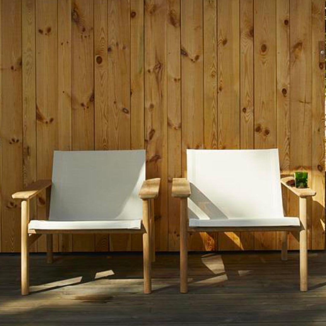 Danish Outdoor 'Pelagus' Lounge Chair in Teak and Fabric for Skagerak For Sale
