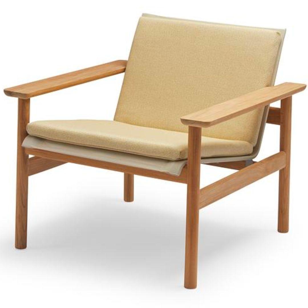 Contemporary Outdoor 'Pelagus' Lounge Chair in Teak and Fabric for Skagerak For Sale