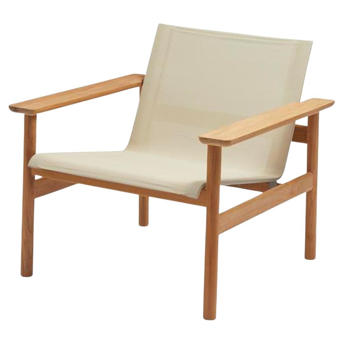 Outdoor 'Pelagus' Lounge Chair in Teak and Fabric for Skagerak For Sale