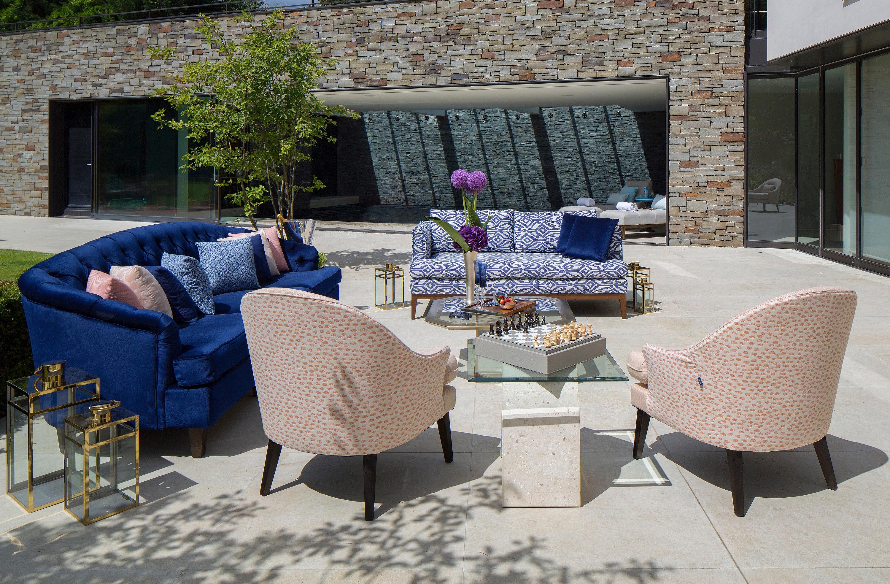 Outdoor-Percalo-Sofa für draußen von Coco Wolf (21. Jahrhundert und zeitgenössisch) im Angebot