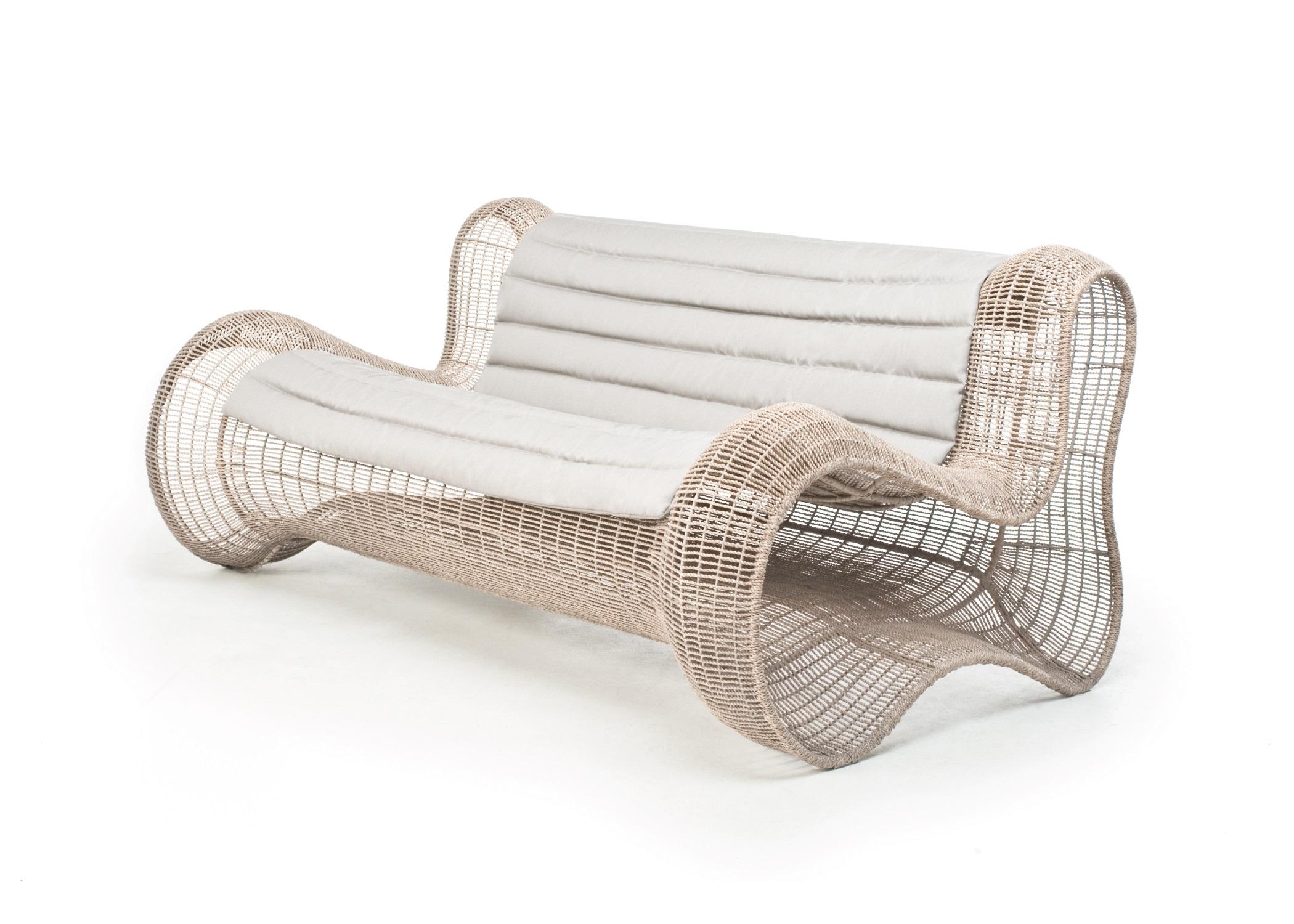 Modern Outdoor Pigalle Loveseat by Kenneth Cobonpue For Sale