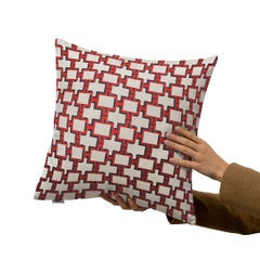 Durable Outdoor Pillow featuring Patterned Dedar Fabric