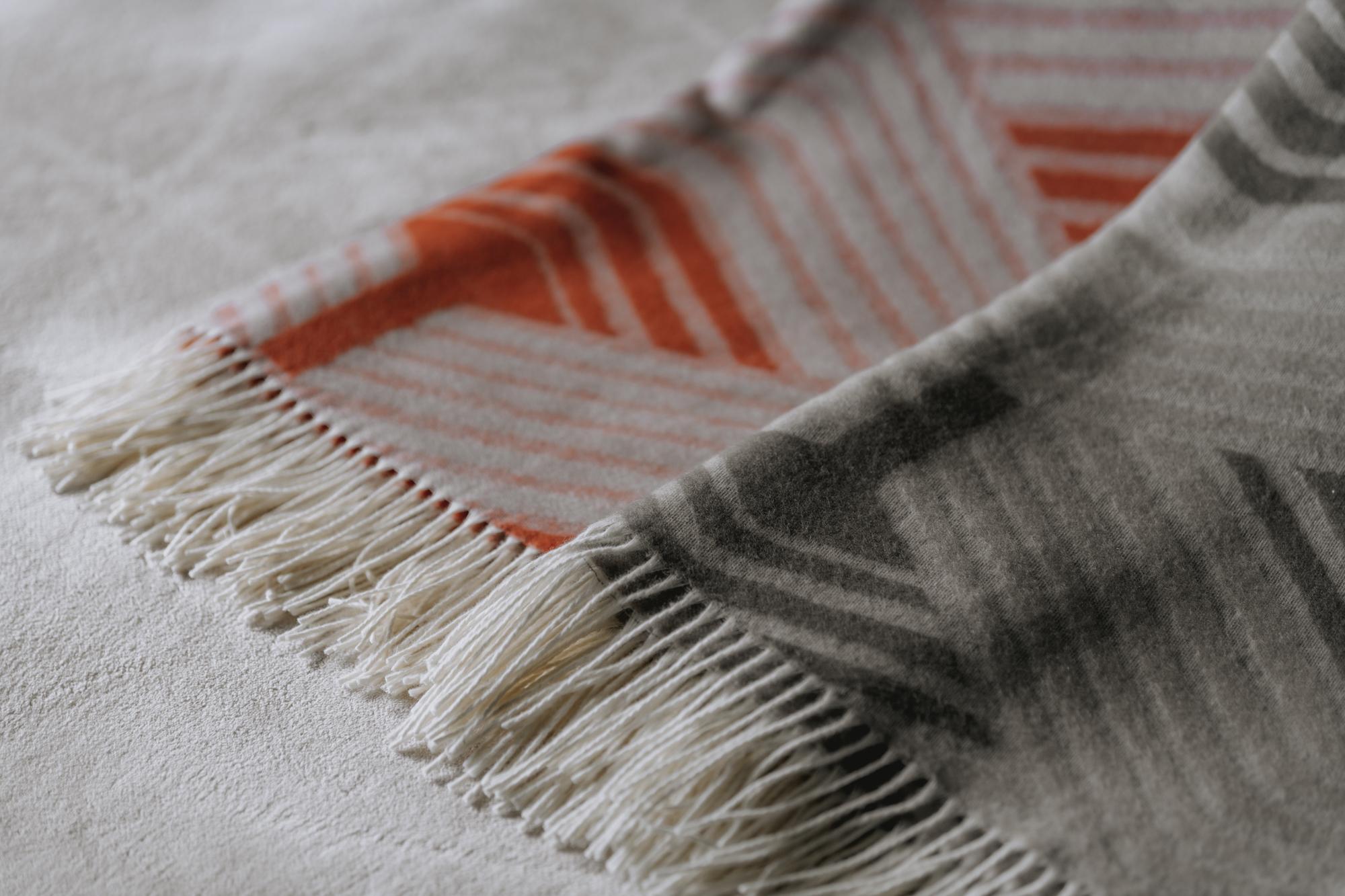 Belgian Outdoor Throw / Blanket Grey with Cashmere Touch by Evolution21 For Sale