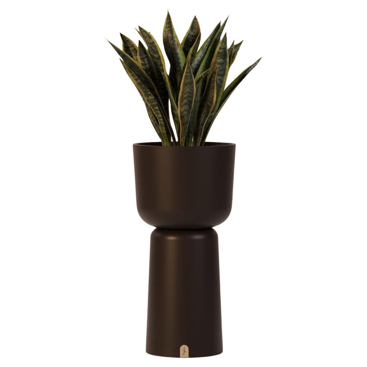 Modern Outdoor Planter with Elegant Fiberglass Design