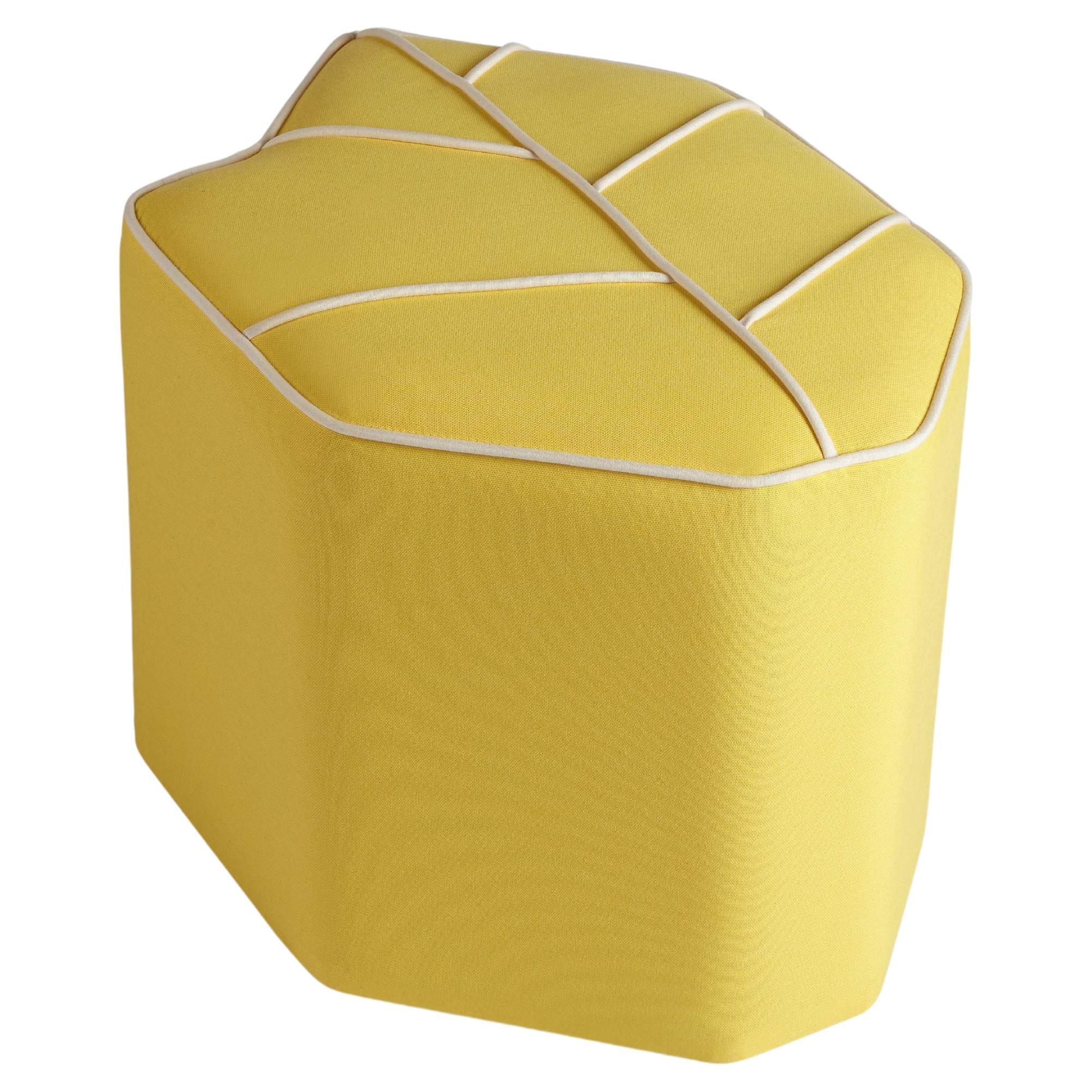 Otomana de exterior con asiento de pouf de hoja de design by nico