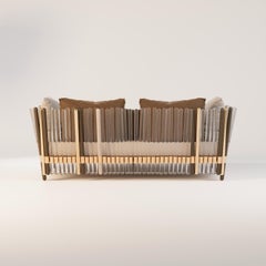 Stylish Houdini Patio Daybed with Bronze and EAU Gold Accents