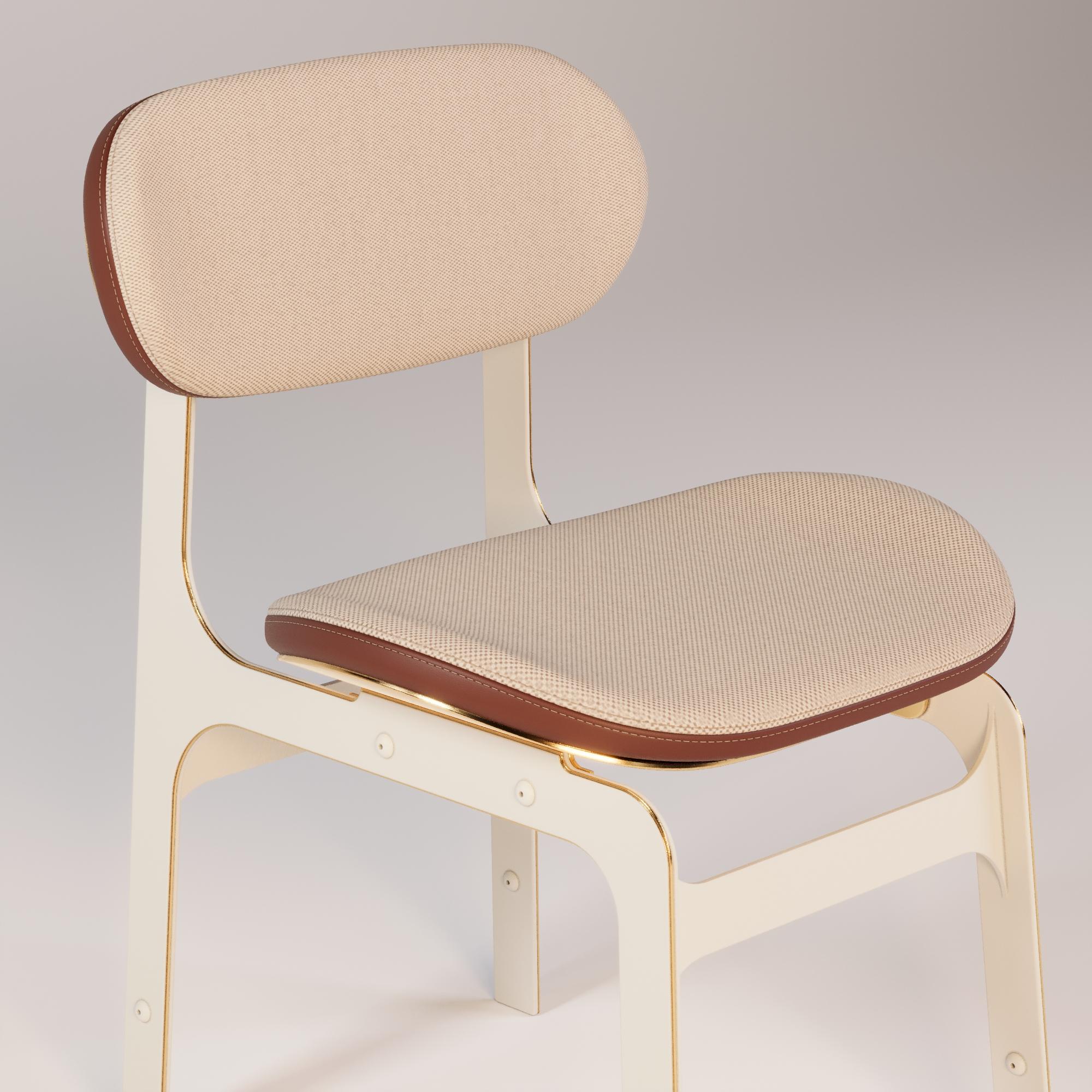 Außenbeständiger Esszimmerstuhl (Edelstahl) im Angebot