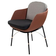 Outdoor Resistant Leather Dining Armchair 