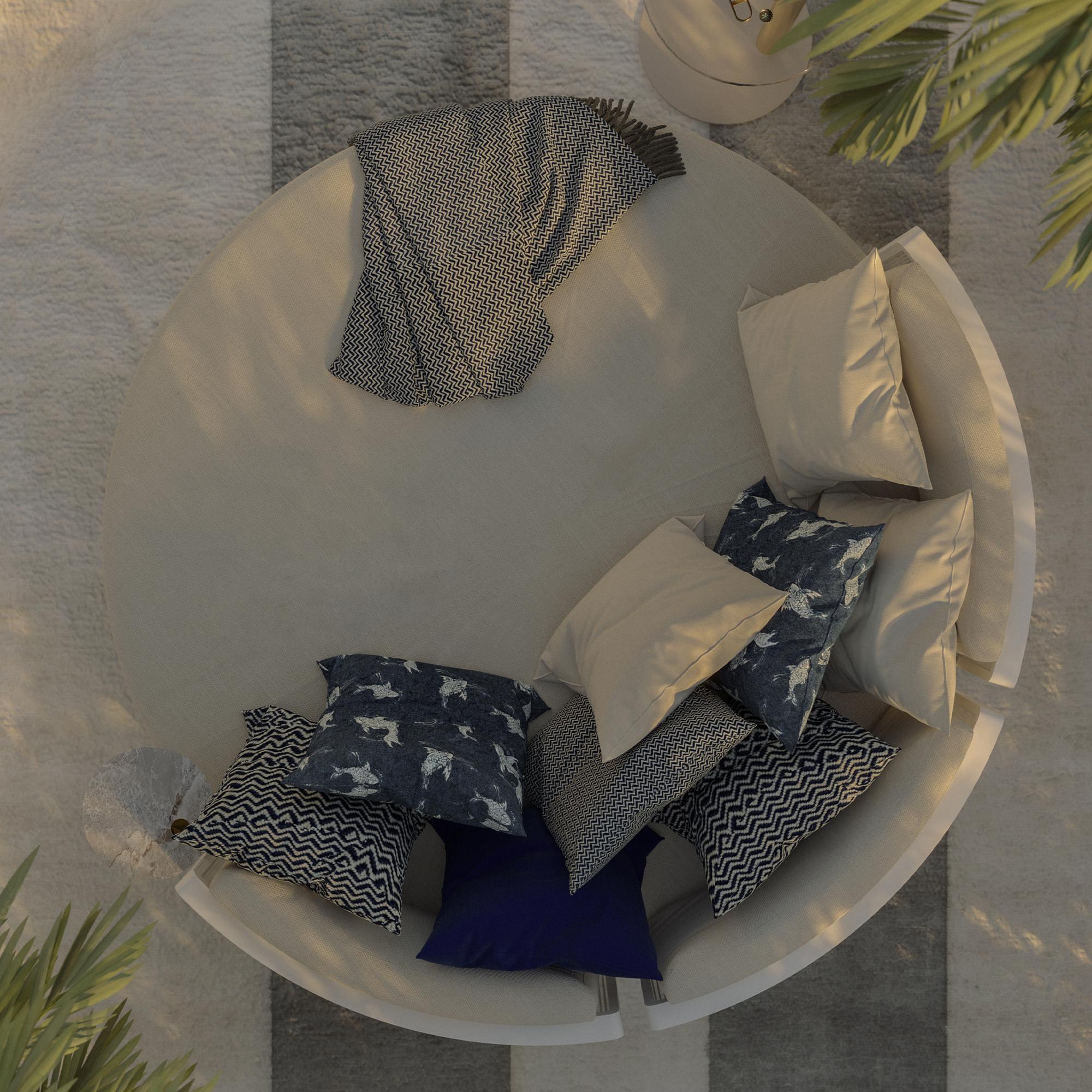 Cuscino I+I

Cuscino da esterno moderno realizzato con tessuti di Design/One.

Il design personalizzabile del cuscino ti permette di scegliere tra una gamma di tessuti e colori pregiati per creare il look perfetto per il tuo spazio esterno.