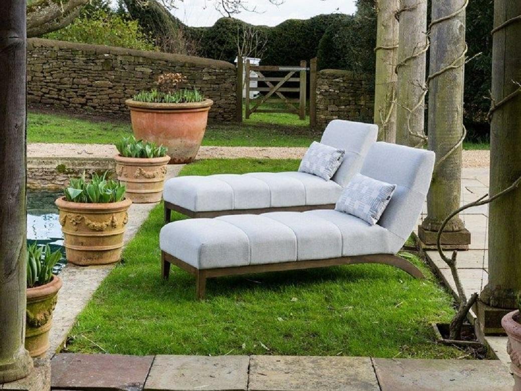 Fabric Outdoor Rosemount Lounger by Coco Wolf For Sale