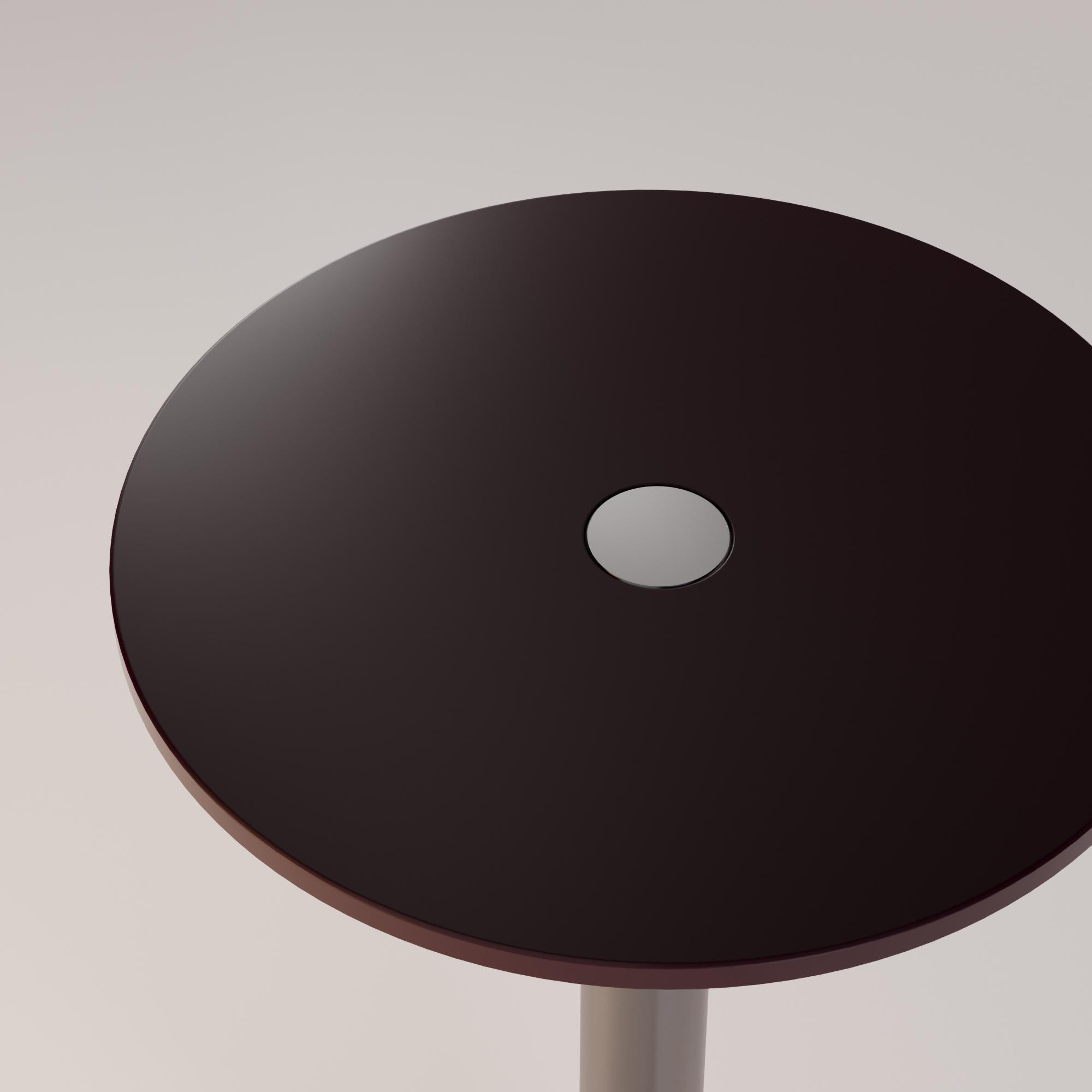 Elegante Mesa Redonda de Bar para Exterior con Detalles Metálicos Moderno en venta