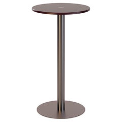 Elegante Mesa Redonda de Bar para Exterior con Detalles Metálicos