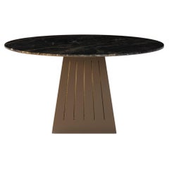 Table de salle à manger ronde d'extérieur avec plateau en Greene & Greene