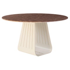 Table de salle à manger ronde d'extérieur avec plateau en marbre Table de salle à manger ronde d'extérieur avec plateau en marbre