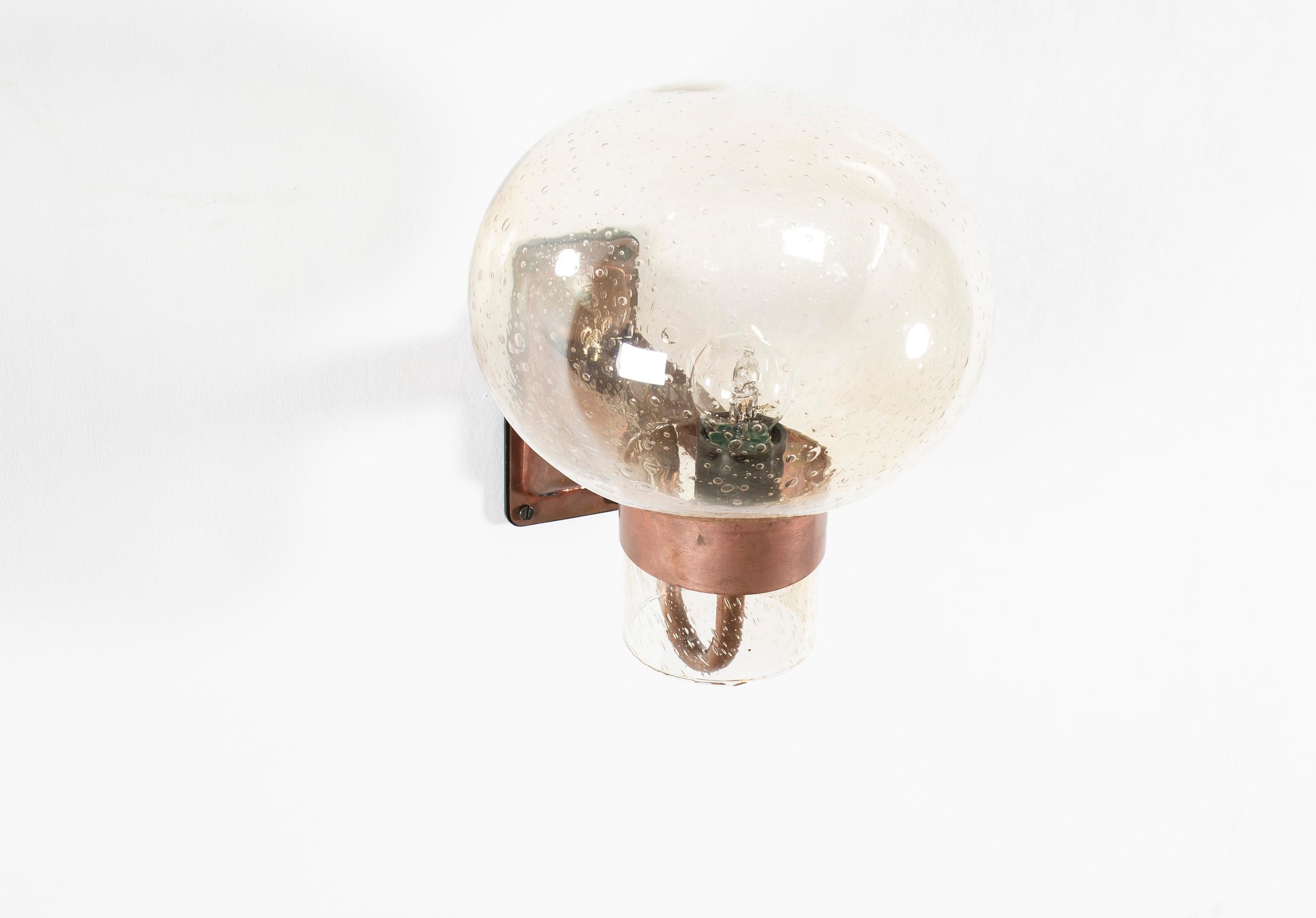 Norwegian Outdoor Scandinavian Wall Light in Copper, Norway, 1960s