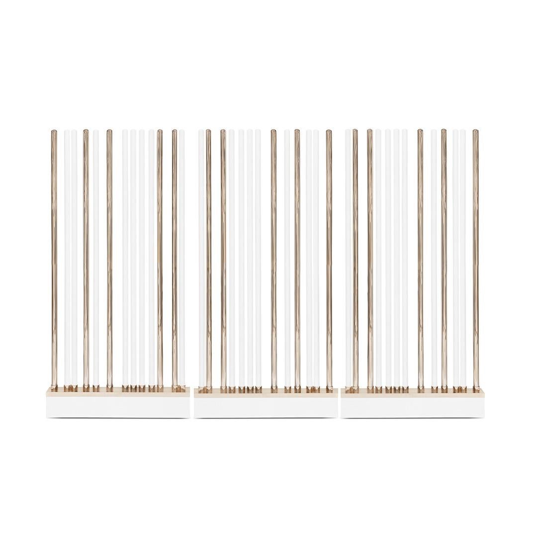 Modern Fade-Resistant Acrylic and Stainless Steel Outdoor Divider For Sale
