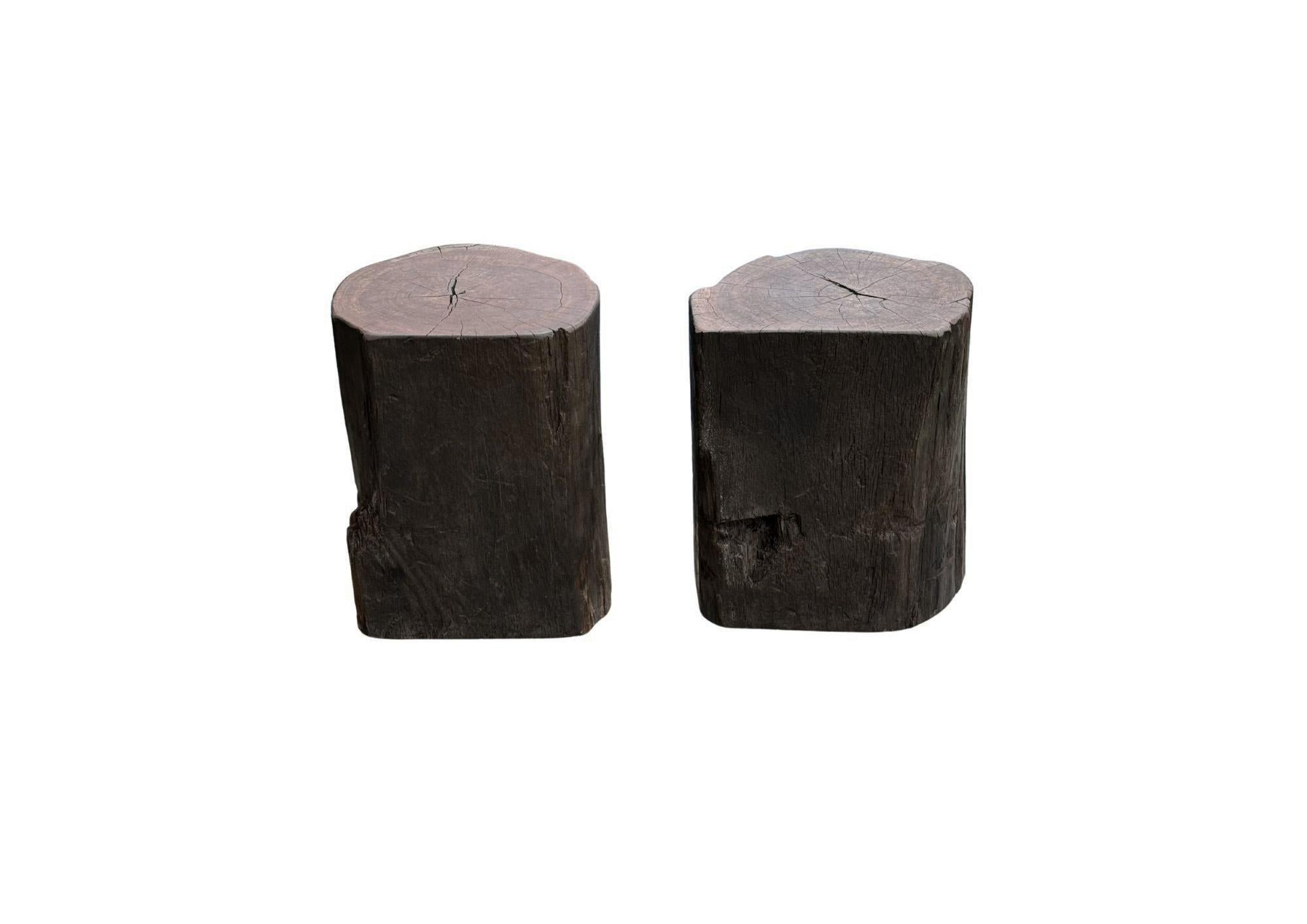 XXI secolo e contemporaneo Set di tavolini scultorei da esterno in legno di ulivo, moderno e organico in vendita