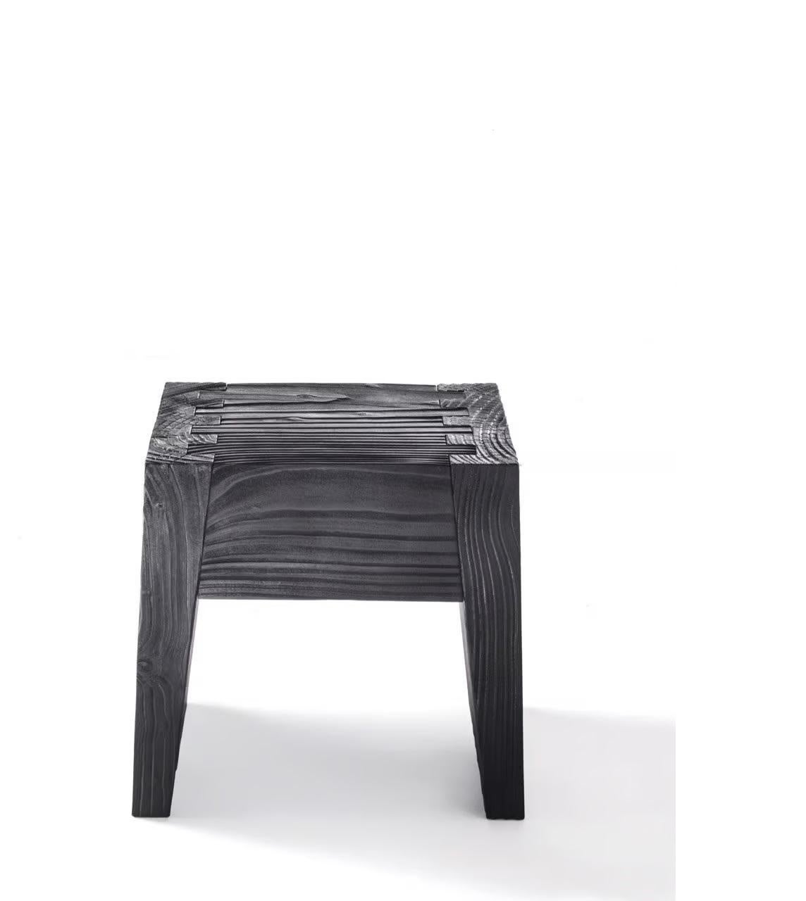 Modern Outdoor Set Vulcano Cedarwood Stool/Side Table By Marc Sadler For Riva1920 For Sale