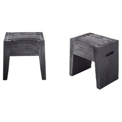 Outdoor Set Vulcano Zedernholz Hocker/Beistelltisch von Marc Sadler für Riva1920