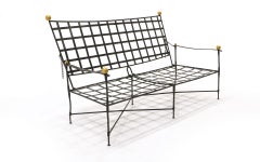 Outdoor Settee Sofa by Mario Papperzini for John Salterini. Expertly Restored.
