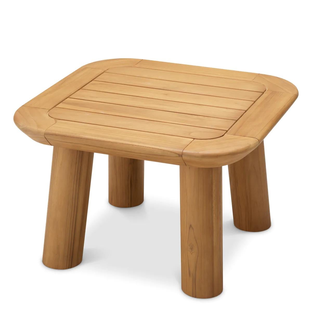 Outdoor Side Table – Natural Teak In New Condition For Sale In Saint-Ouen, FR