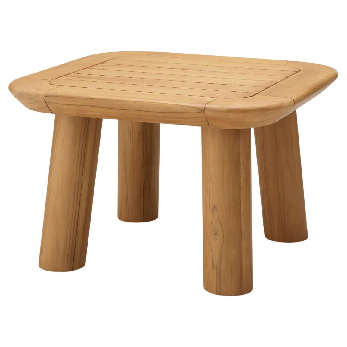 Outdoor Side Table – Natural Teak