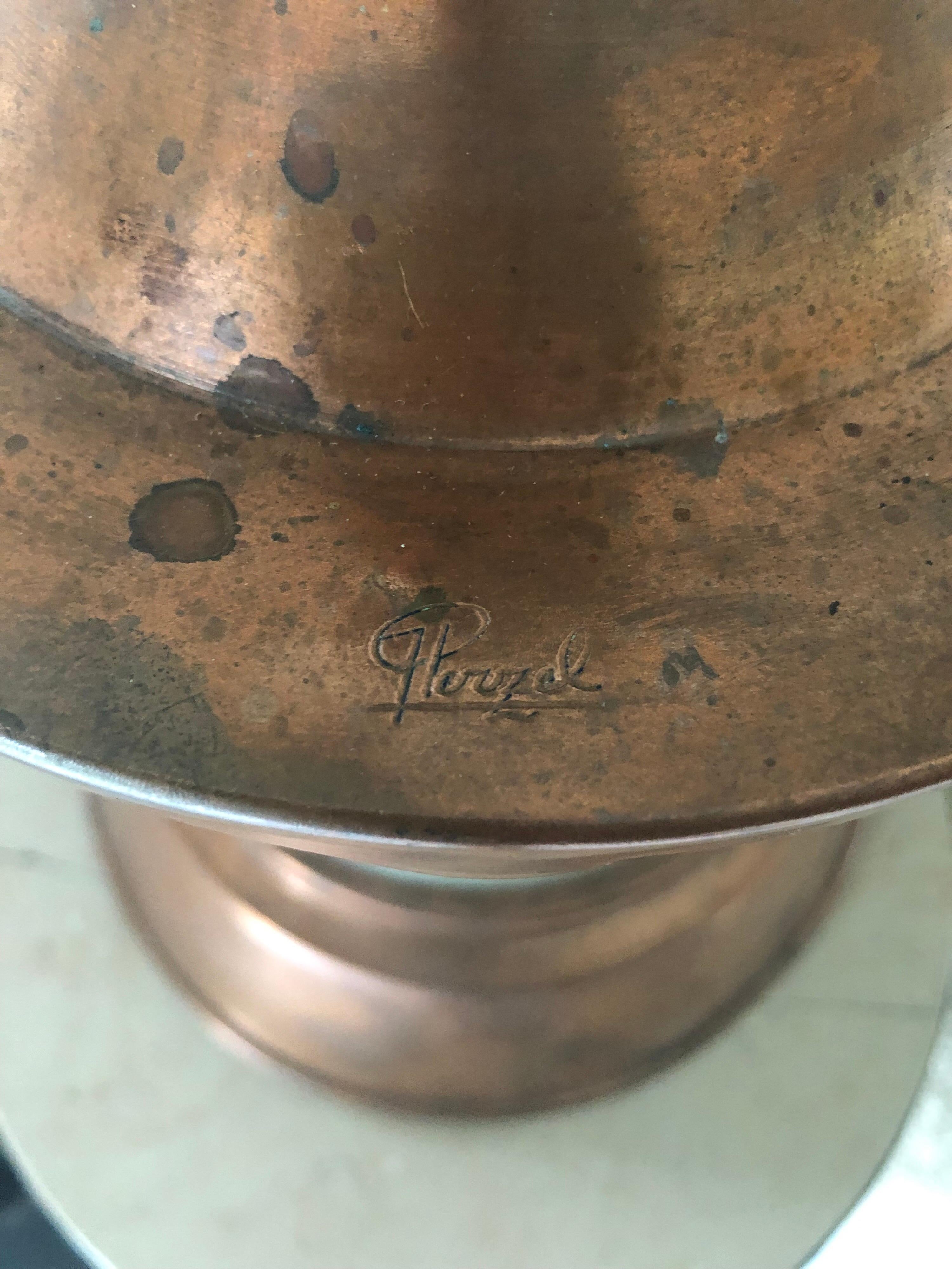 French Outdoor Signed Perzel Lamp