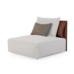 Chic Modular Exterior Couch with Premium Outdoor Leather