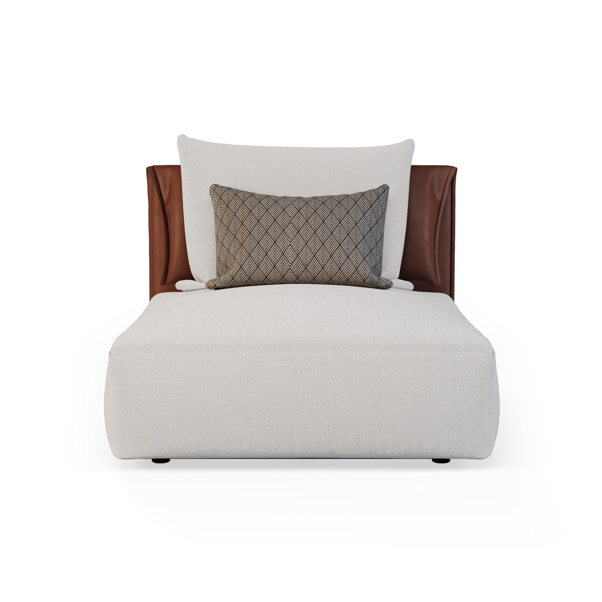 Sofá Modular Exterior Chic con Piel Exterior Premium Moderno en venta