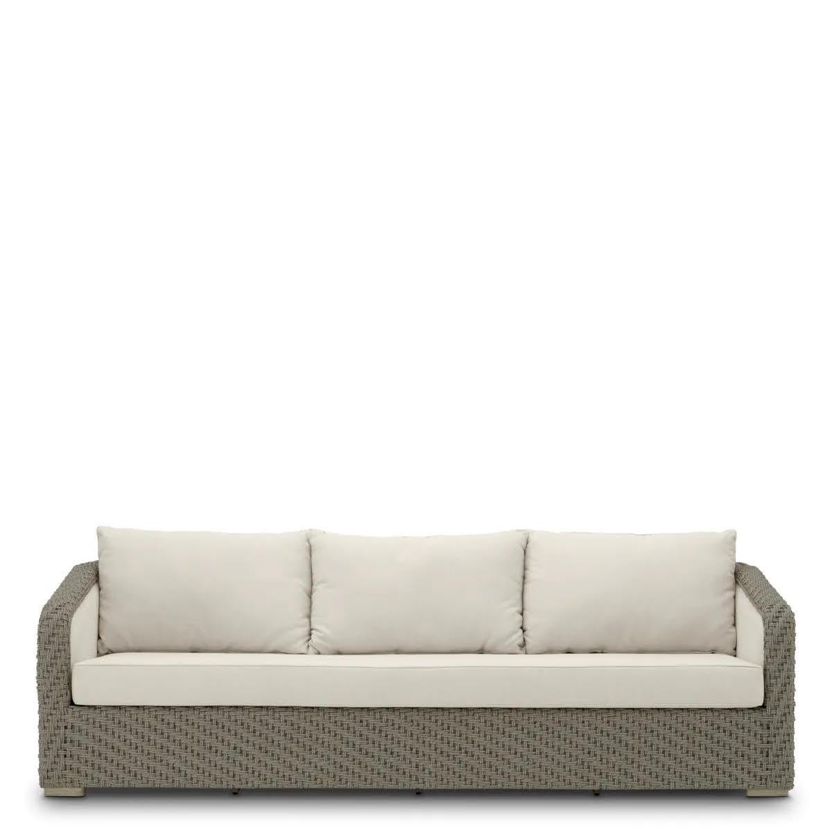 Moderne Canapé d'extérieur, rotin synthétique tissé, Sand Violet. en vente