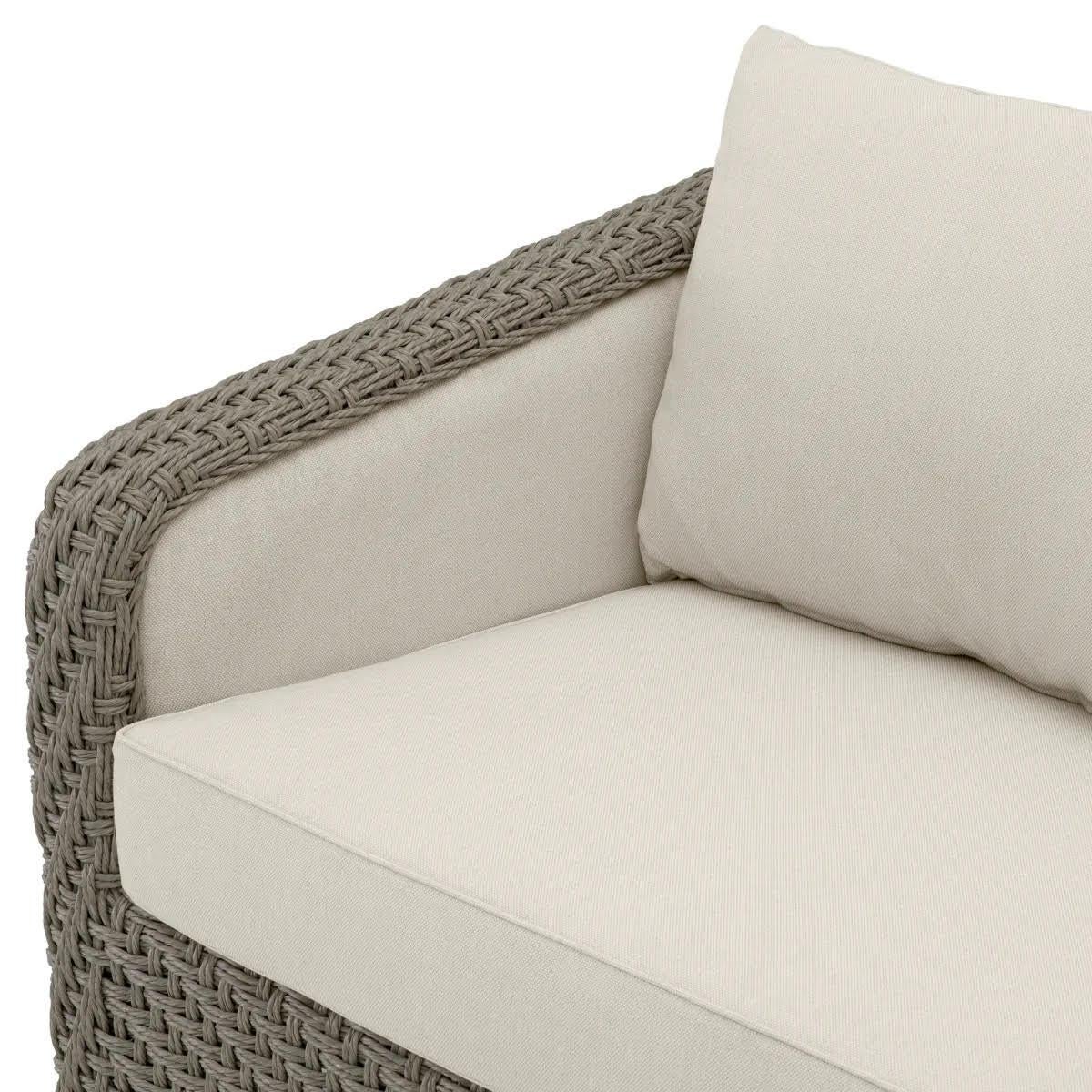 Canapé d'extérieur, rotin synthétique tissé, Sand Violet. Neuf - En vente à Saint-Ouen, FR