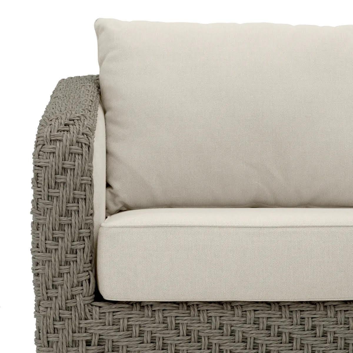 XXIe siècle et contemporain Canapé d'extérieur, rotin synthétique tissé, Sand Violet. en vente