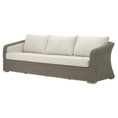 Canapé d'extérieur, rotin synthétique tissé, Sand Violet.