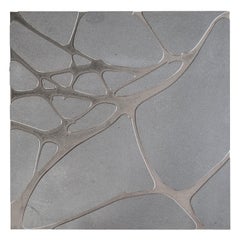 Square Table in Lava Stone and Steel, FilodiFumo 4th