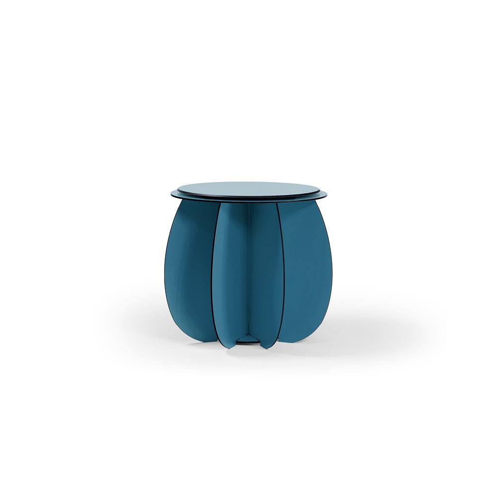 Français Tabouret d'extérieur bleu CHOLLA H34 cm en vente