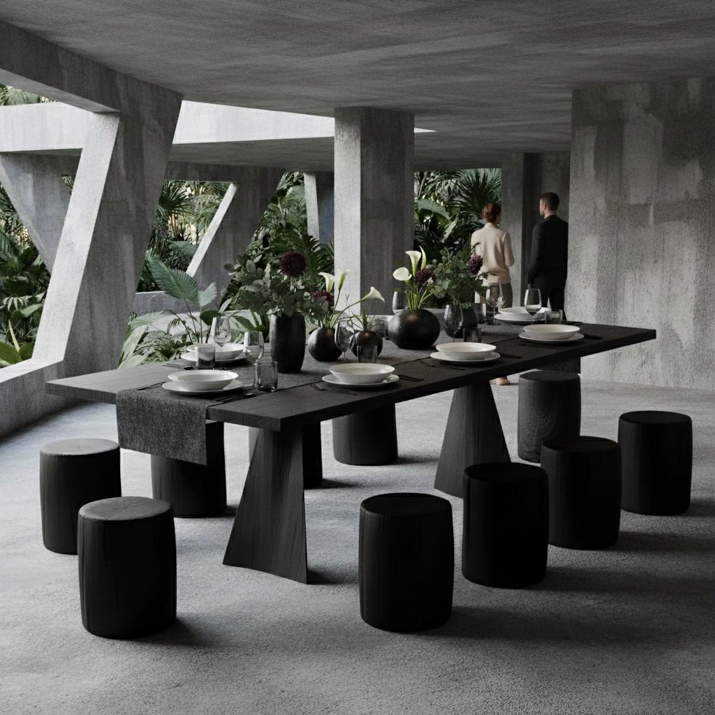 Outdoor Stool Carved from Single Block of Scented Cedarwood, Set Of 2 For Sale 3