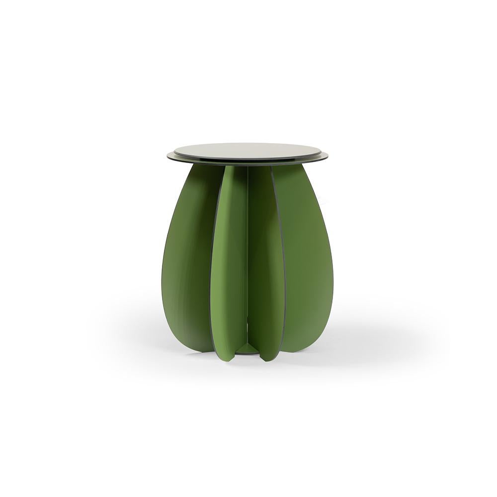 Français Tabouret d'extérieur vert CHOLLA H45 cm en vente