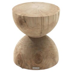 Outdoor Stool Made Of Single Black Of Scented Cedarwood-Natural