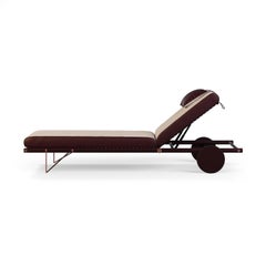 Modern Outdoor Sunbed by Myface with Stainless Steel & Leather