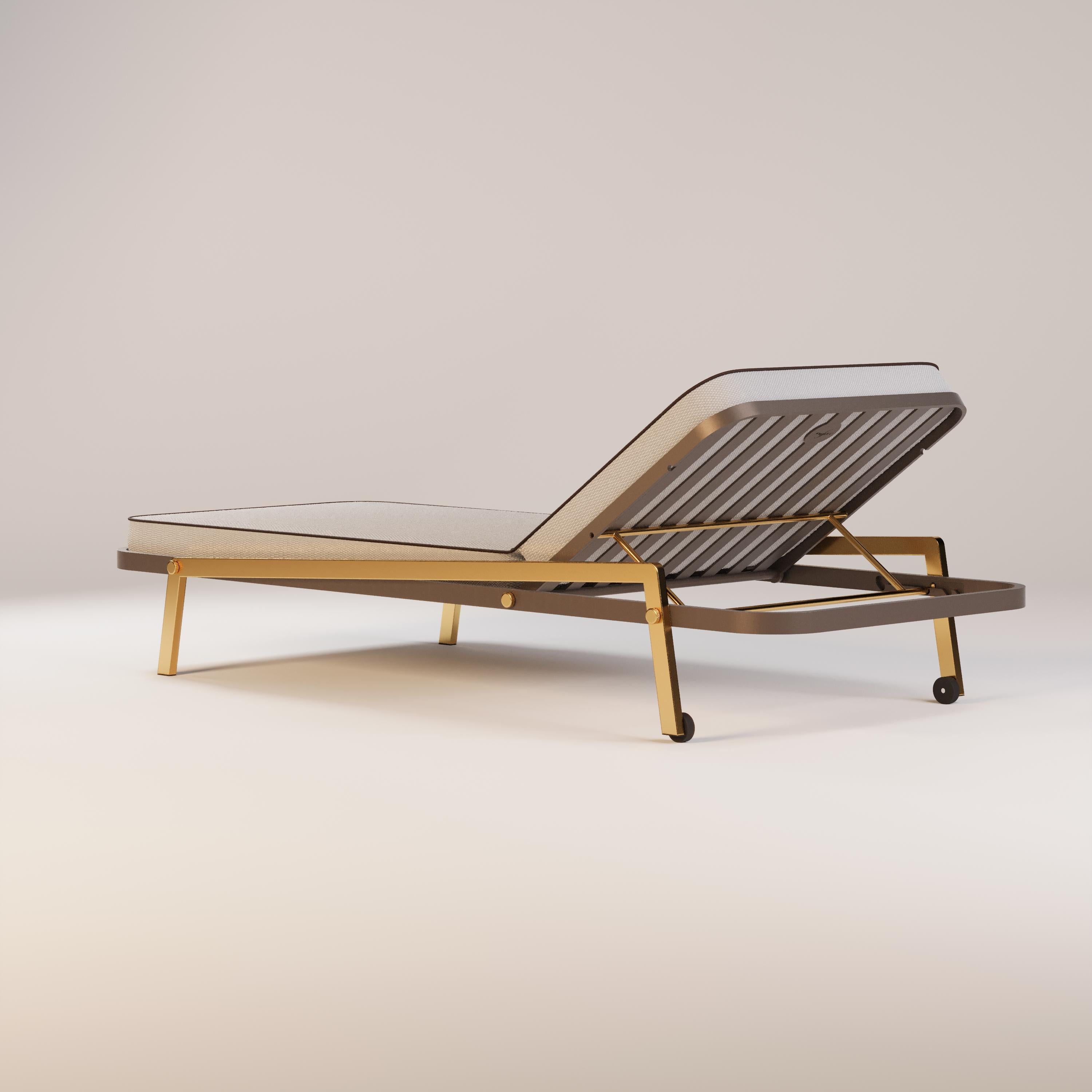 Tumbona de exterior con tejido impermeable Moderno en venta