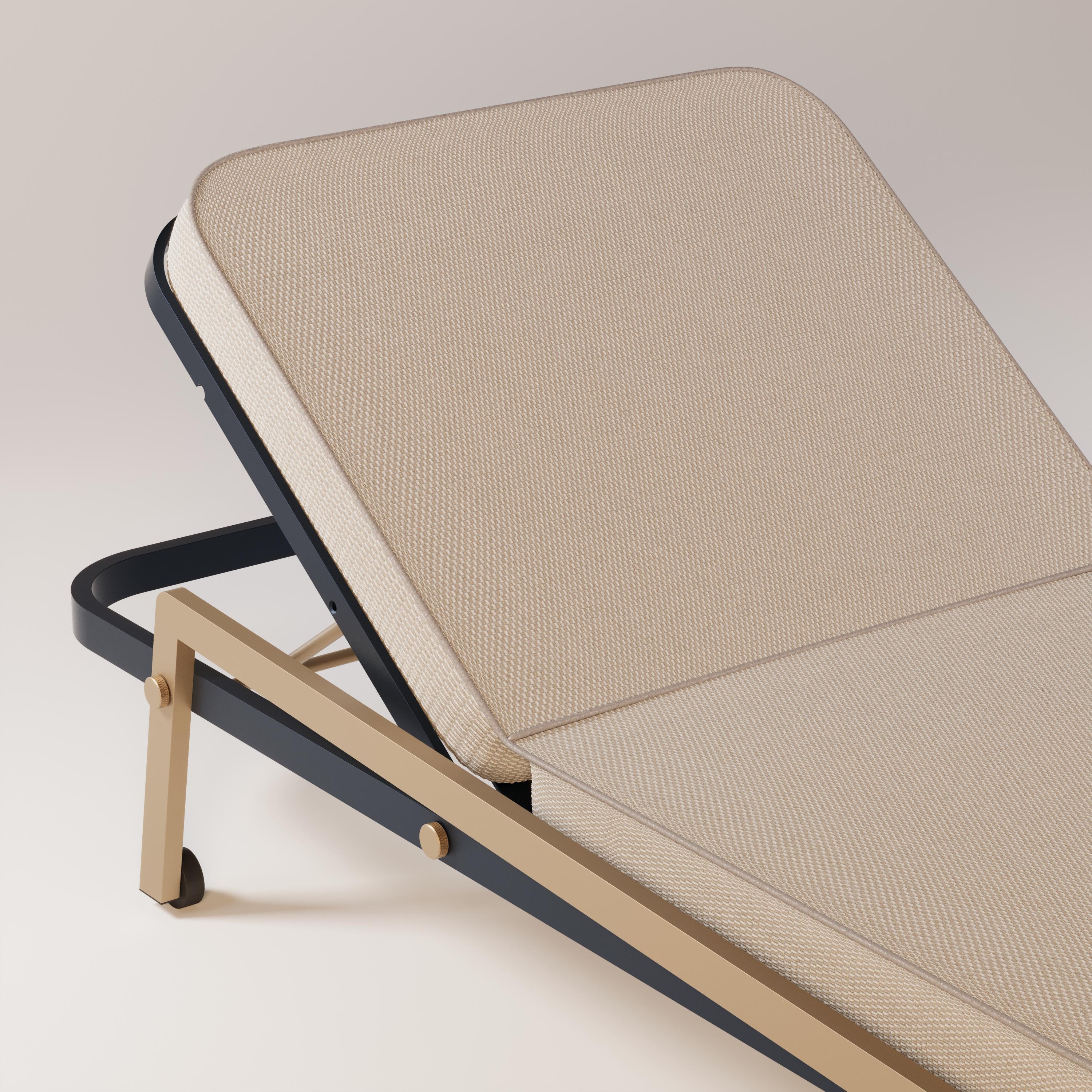 Outdoor-Sonnenbank aus witterungsbeständigen MATERIALEN (Edelstahl) im Angebot