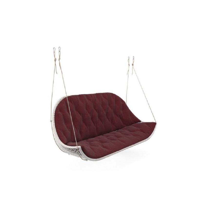 Modern Outdoor Swing Sofa with Rope Detailing  For Sale