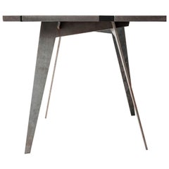 Outdoor Table in Lava Stone and Steel, Venturae v2, Filodifumo, Black Enamel