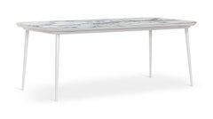 Outdoor Table Metal Conical Legs Matt Laquer Art Glass Top Customizable