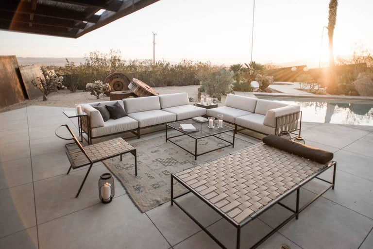 Outdoor Tan and Charcoal Daybed For Sale at 1stDibs