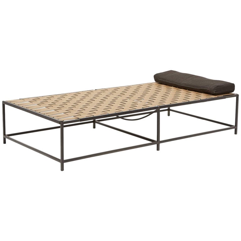 Outdoor Tan and Charcoal Daybed For Sale at 1stDibs