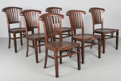 Chaises de salle à manger en teck pour l'extérieur, ensemble de 6